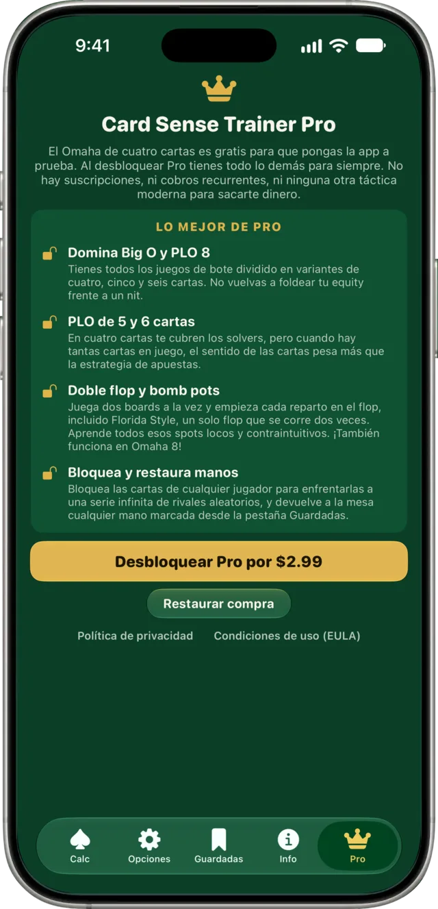 El desbloqueo único de Pro.