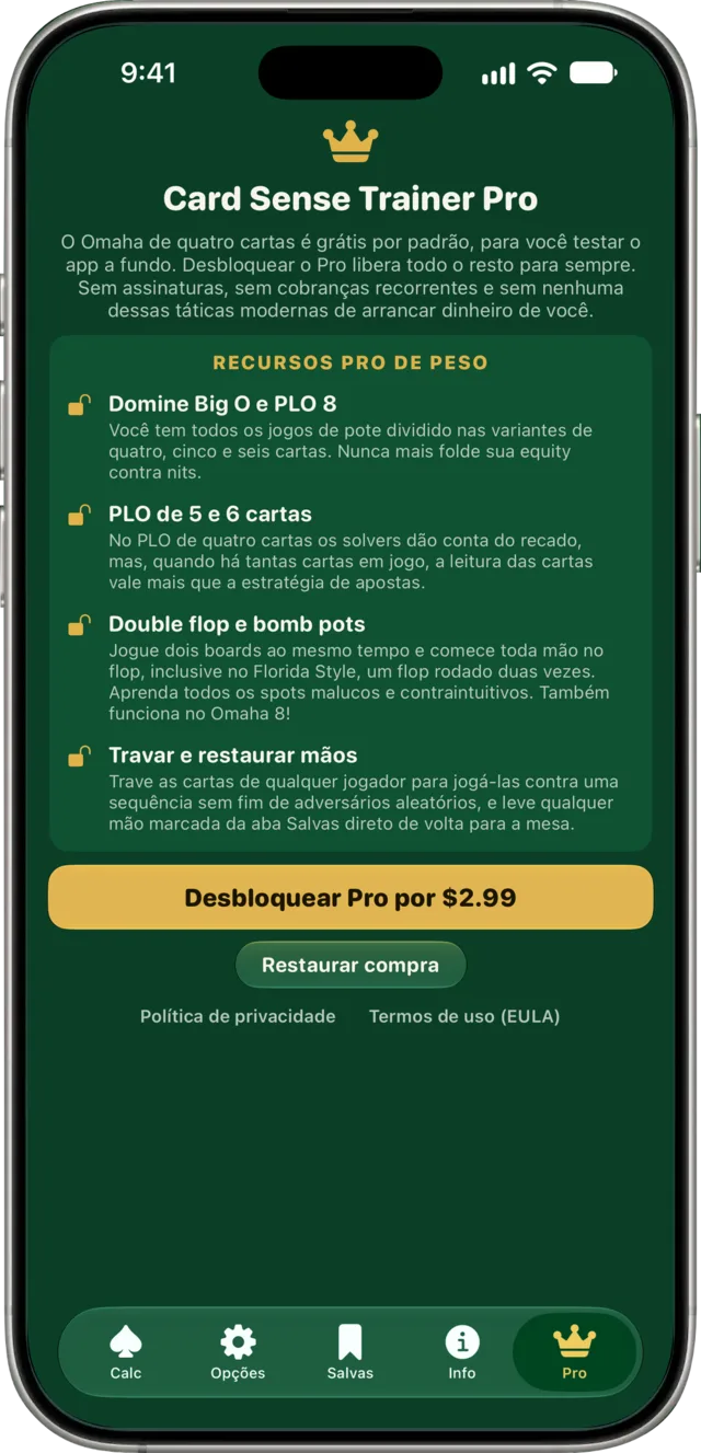 O desbloqueio único do Pro.