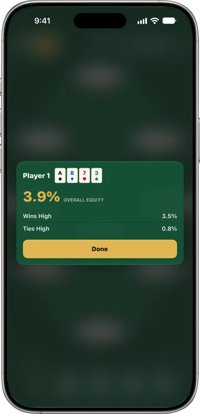 The Full Equity Breakdown Modal.